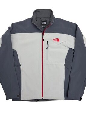 THE NORTH FACE Shell Jacket Gray Waterproof Light Windbreaker Coat Mens Small
